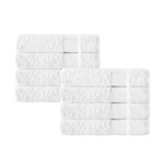 Kansas Turkish Cotton Hand Towels // White // Set of 8