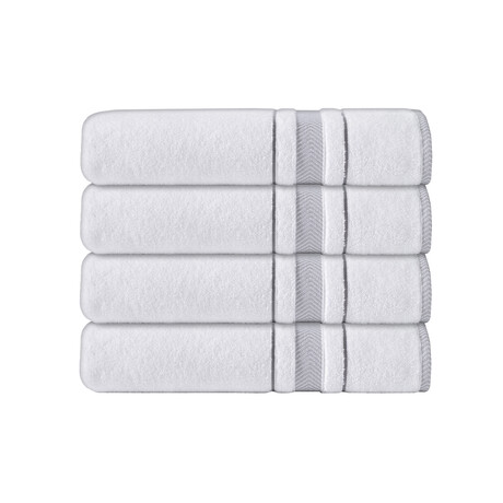 Enchasoft Turkish Cotton Hand Towels // Set of 4 (Anthracite)