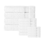 Kansas Turkish Cotton Towel Set // White // Set of 16