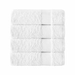 Kansas Turkish Cotton Bath Towels // White // Set of 4