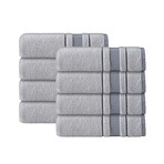 Enchasoft Turkish Cotton Hand Towels // Set of 8 (Anthracite)