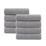 Gracious Turkish Cotton Hand Towels // Set of 8 (Anthracite)