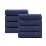 Gracious Turkish Cotton Hand Towels // Set of 8 (Anthracite)