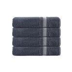 Enchasoft Turkish Cotton Hand Towels // Set of 4 (Anthracite)