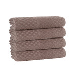 Glossy Turkish Cotton Hand Towels // Set of 4 (Anthracite)