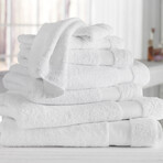 Kansas Turkish Cotton Bath Towels // White // Set of 4