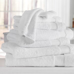 Kansas Turkish Cotton Wash Towels // White // Set of 8