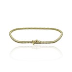18K Yellow Gold Diamond Tennis Bracelet // 7.5" // New