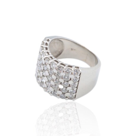 18K White Gold Diamond Ring // Ring Size: 8.25 // New