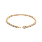 18K Yellow Gold Diamond Tennis Bracelet // 7.25" // New