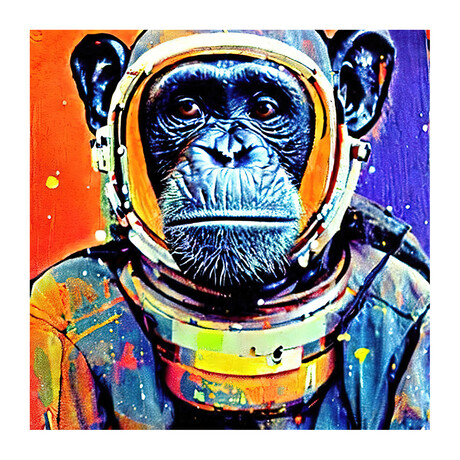 Chimp Astronaut (15"H x 15"W x 1.5"D)