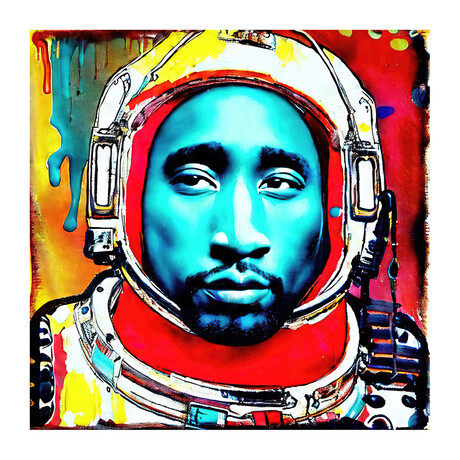 Tupac Astronaut // Nine (15"H x 15"W x 1.5"D)