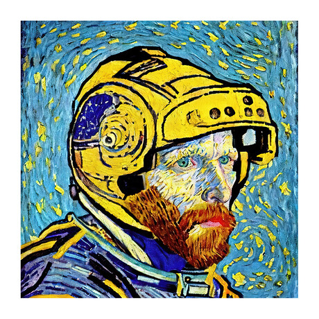Van Gogh Astronaut // Four (15"H x 15"W x 1.5"D)