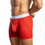 Naked Fit Tencel Boxer Briefs // Red (XL)