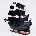 Black Pearl Pirate Ship + Glass Display Case  // Medium