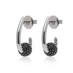 Sterling Silver + Black Sapphire Drop Earrings // Store Display