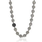 Sterling Silver + Black Sapphire Collar Necklace // 16" // Store Display