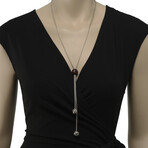 Roxy Sterling Silver Garnet Sautoir Necklace // 18" // Store Display