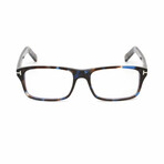 Men's FT5663-B Blue-Light Blocking Glasses // Shiny Blue + Havana