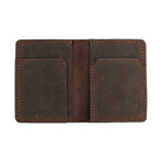 Leather Card Wallet // Brown