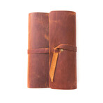 A5 Leather Notebook/Book Cover // Brown
