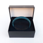 Leather Bracelet  // Turquoise Surf (6.7")