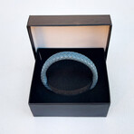 Leather Bracelet  // Moonstone Blue (6.7")