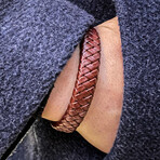 Leather Bracelet  // Vivid Auburn (6.7")