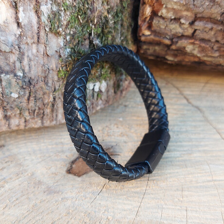 Leather Bracelet  // Dark Charcoal (6.7")