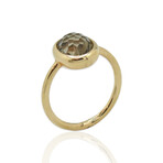 18K Rose Gold Smoky Quartz Ring // Ring Size: 6.5 // New