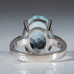 Genuine Oval-Cut Aquamarine Ring // Size 6, 10ct