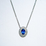 Genuine Oval-Cut Sapphire Necklace  