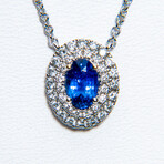 Genuine Oval-Cut Sapphire Necklace  