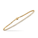 14K Yellow Gold Diamond Tennis Bracelet I // 7.25" // New