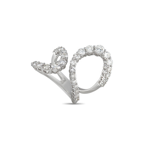 18K White Gold Diamond Ring // Ring Size: 7 // New
