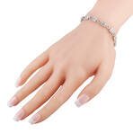 14K White Gold Diamond Bracelet // 7.25" // New
