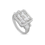 14K White Gold Diamond Ring II // Ring Size: 7 // New