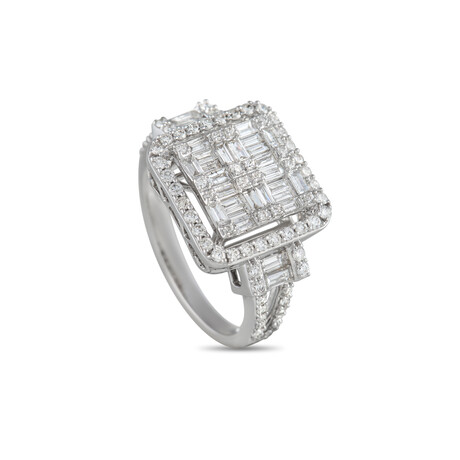 14K White Gold Diamond Ring III // Ring Size: 7 // New