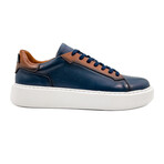 Men's Burgman Genuine Leather Sports Sneaker // Navy Blue (Euro: 41)