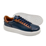 Men's Burgman Genuine Leather Sports Sneaker // Navy Blue (Euro: 44)