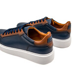 Men's Burgman Genuine Leather Sports Sneaker // Navy Blue (Euro: 44)