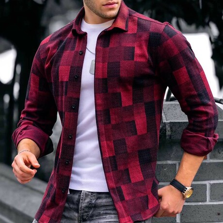 Flannel Shirt // Red (Small)