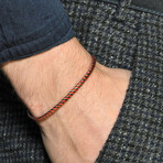Red Wax Bracelet // 7" + 1.5" extension