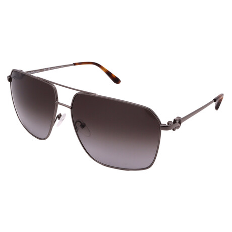 Men's SF238S 069 Aviator Sunglasses // Shiny Dark Ruthenium + Gray Gradient