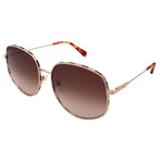 Women's SF277S 735 Oval Sunglasses // Gold Red Tortoise + Brown Gradient