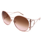 Women's SF290S 770 Round Sunglasses// Rose Gold + Brown Gradient