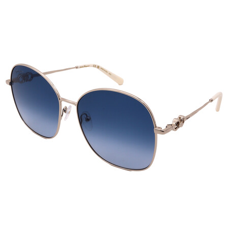 Women's SF297S 743 Round Sunglasses // Gold + Blue Gradient