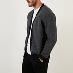Cody Button-Up V-Neck Cardigan // Gray (Small)