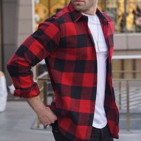 Flannel Shirt // Style 3 // Red (Small)