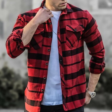 Flannel Shirt // Style 2 // Red (Small)